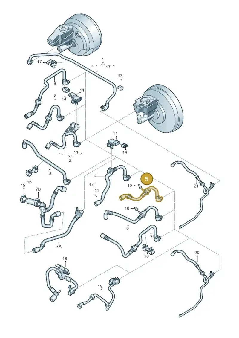 1K0612041GP — Skoda Superb comfort (2008-2013) diagram 632611700, position 5