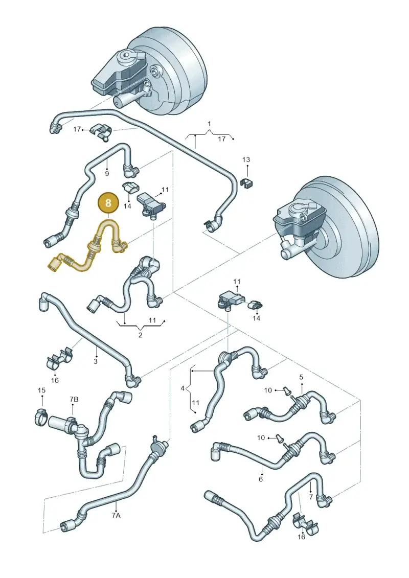 1K0612041KD — Skoda Yeti (2013-2017) diagram 412611700, position 8