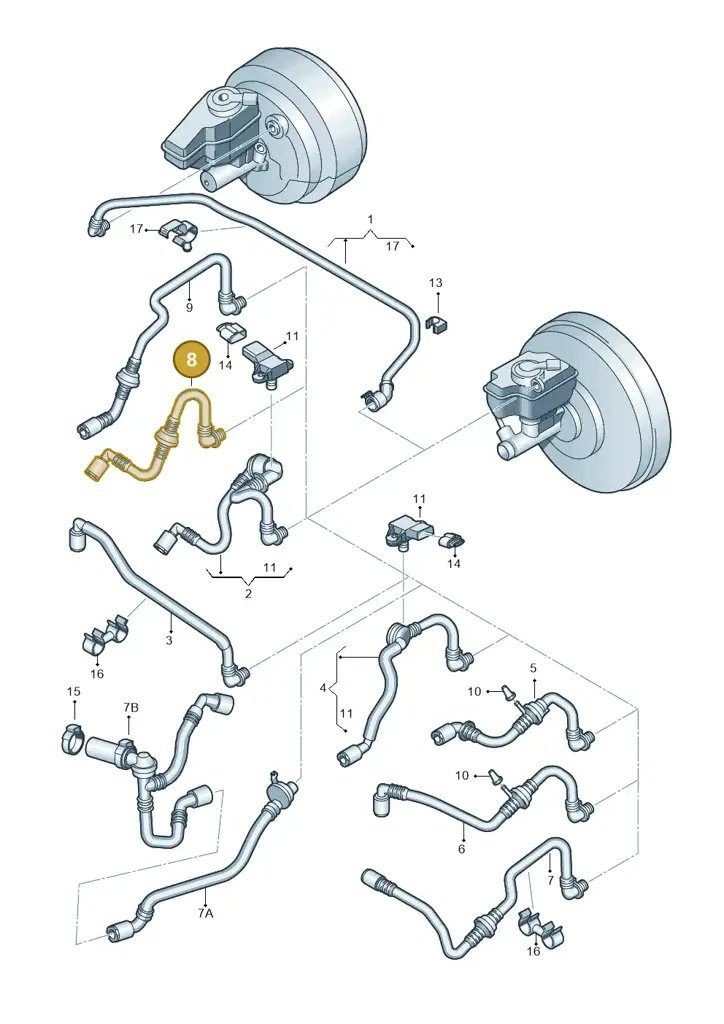 1K0612041KF — Skoda Yeti (2013-2017) diagram 412611700, position 8