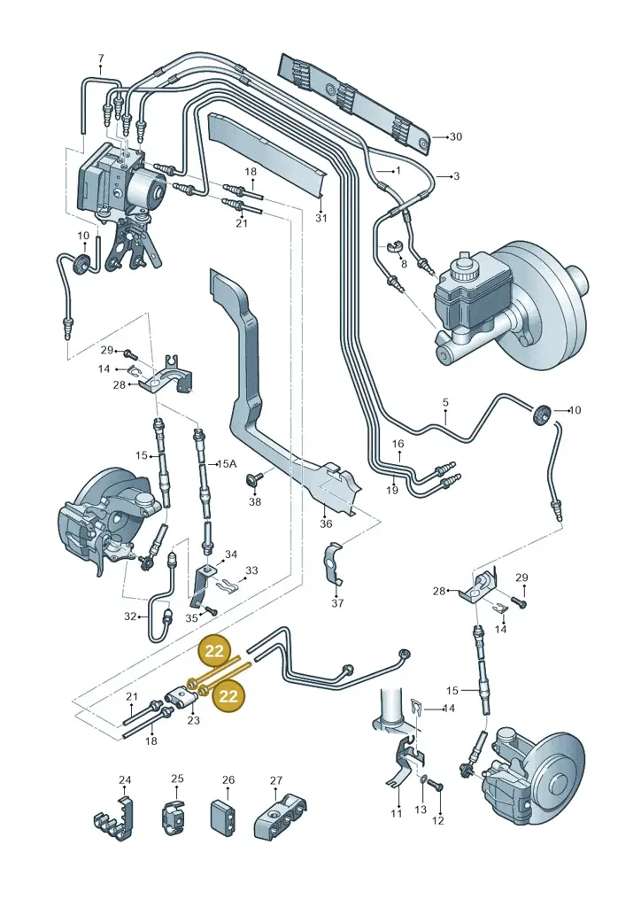 1K0614741AE — Skoda Yeti (2013-2017) diagram 412611200, position 22