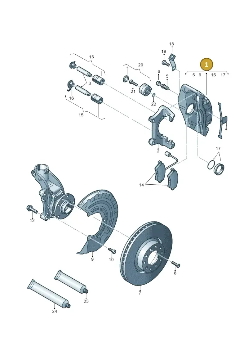 1K0615123H — Skoda Superb comfort (2008-2013) diagram 412615500, position 1