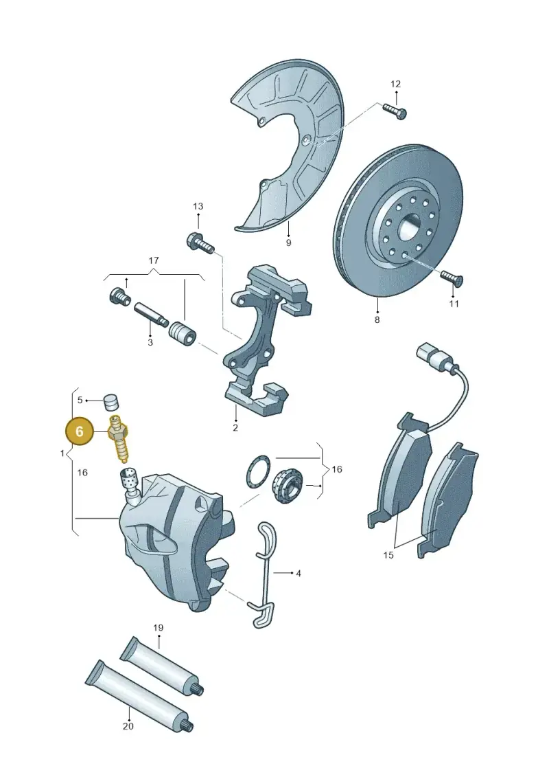 1K0615273D — Skoda Octavia (2019-2024) diagram 409615250, position 6