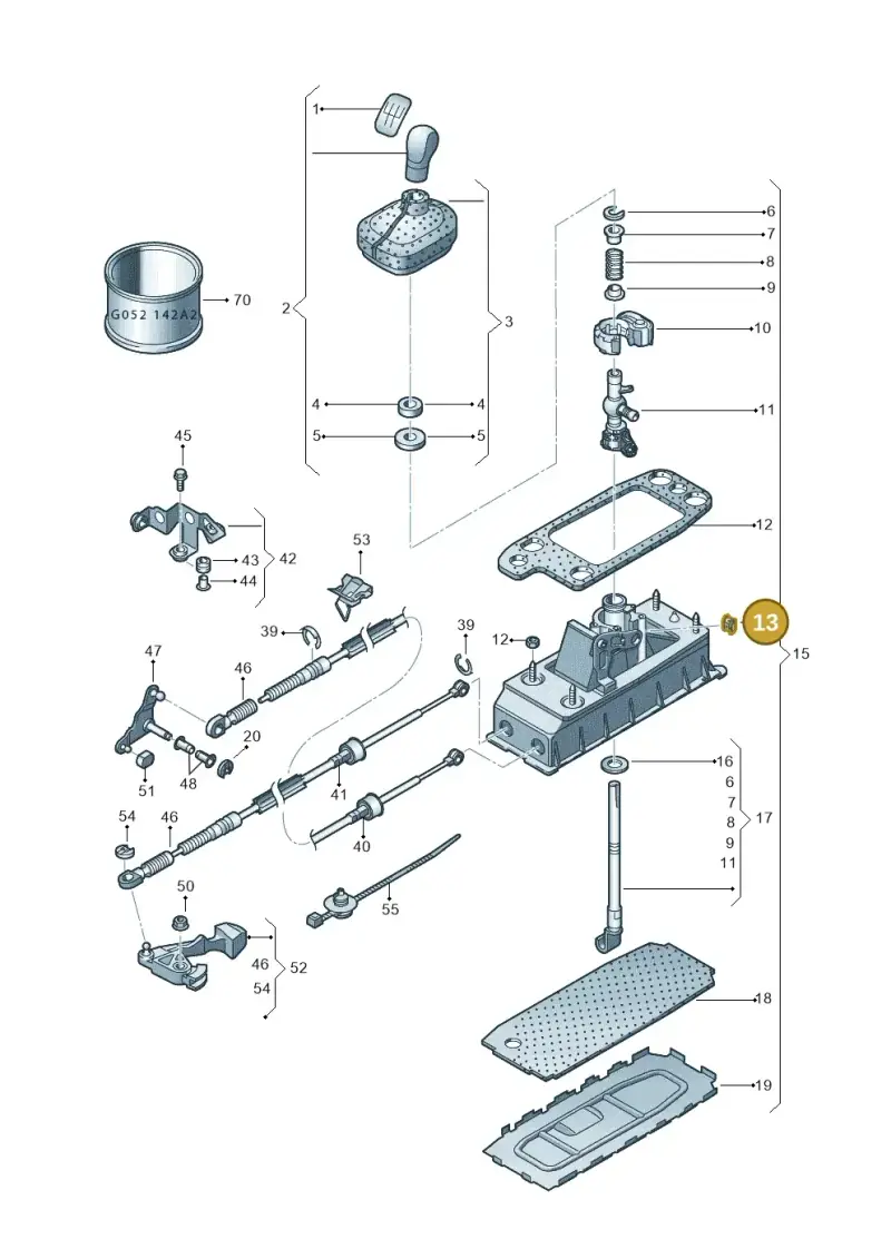1K0711047 — Skoda Yeti (2013-2017) diagram 419711350, position 13