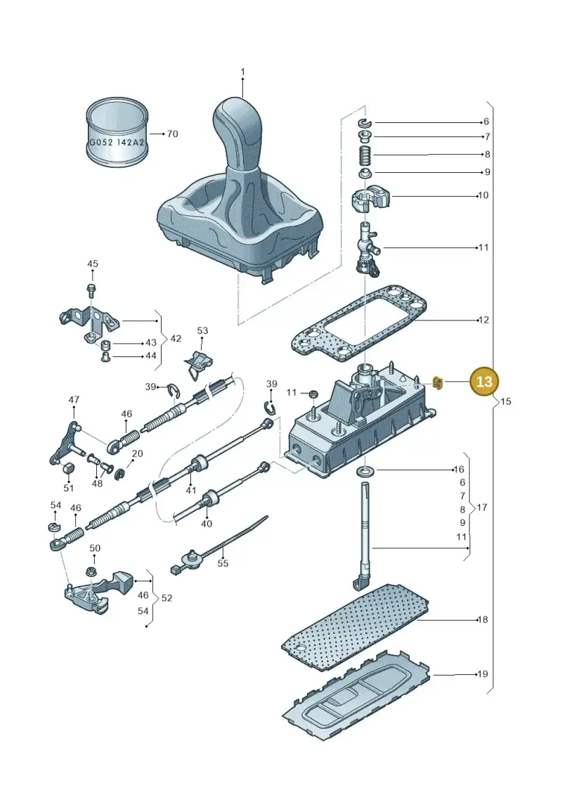 1K0711047 — Skoda Yeti (2013-2017) diagram 632711300, position 13