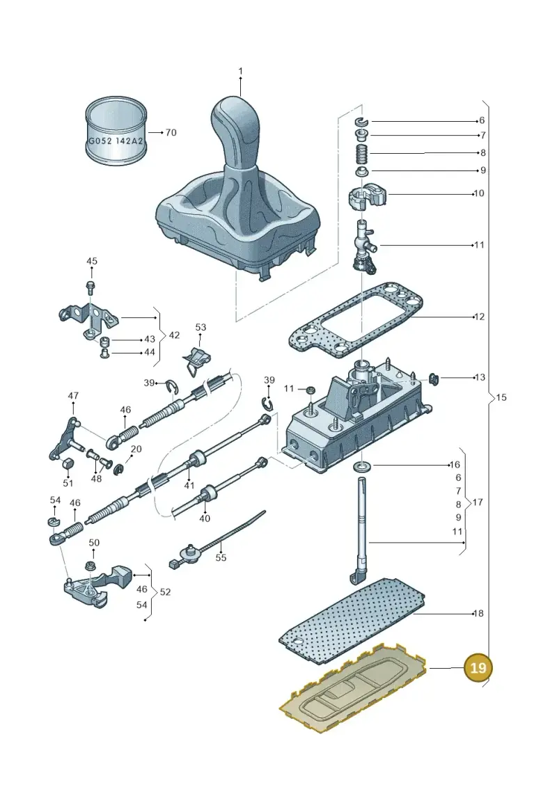 1K0711091A — Skoda Superb (2013-2015) diagram 632711300, position 19