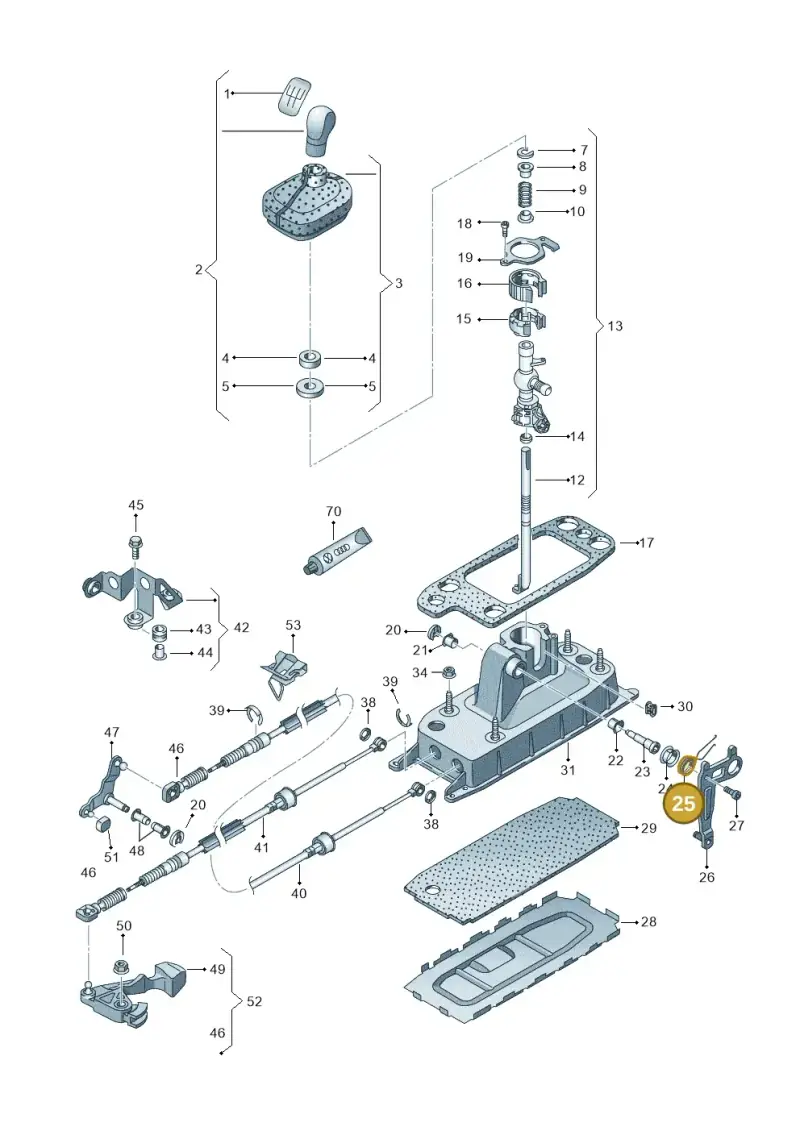 1K0711145 — Skoda OCTAVIA/COMBI/4X4      04> (2004-) diagram 419711300, position 25