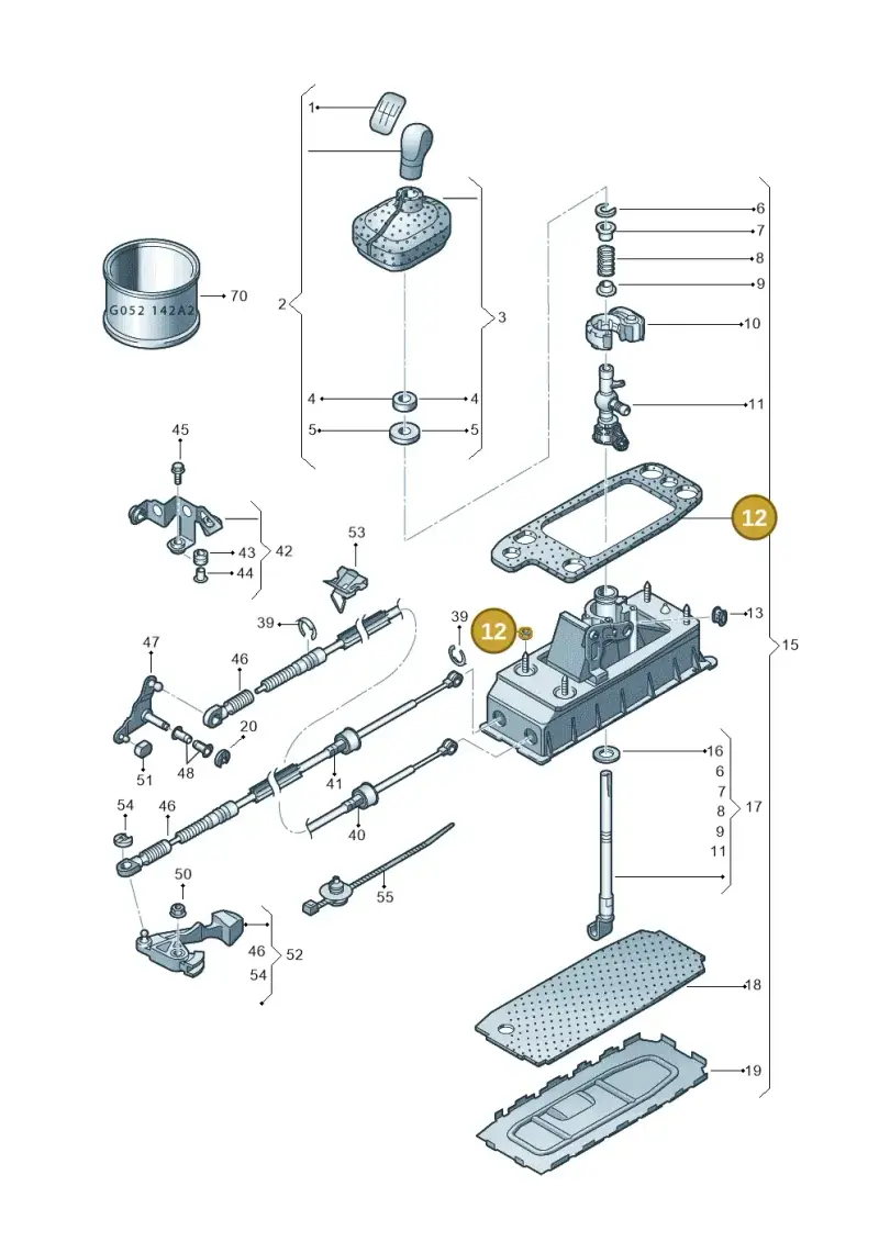 1K0711267B — Skoda Yeti (2013-2017) diagram 419711350, position 12