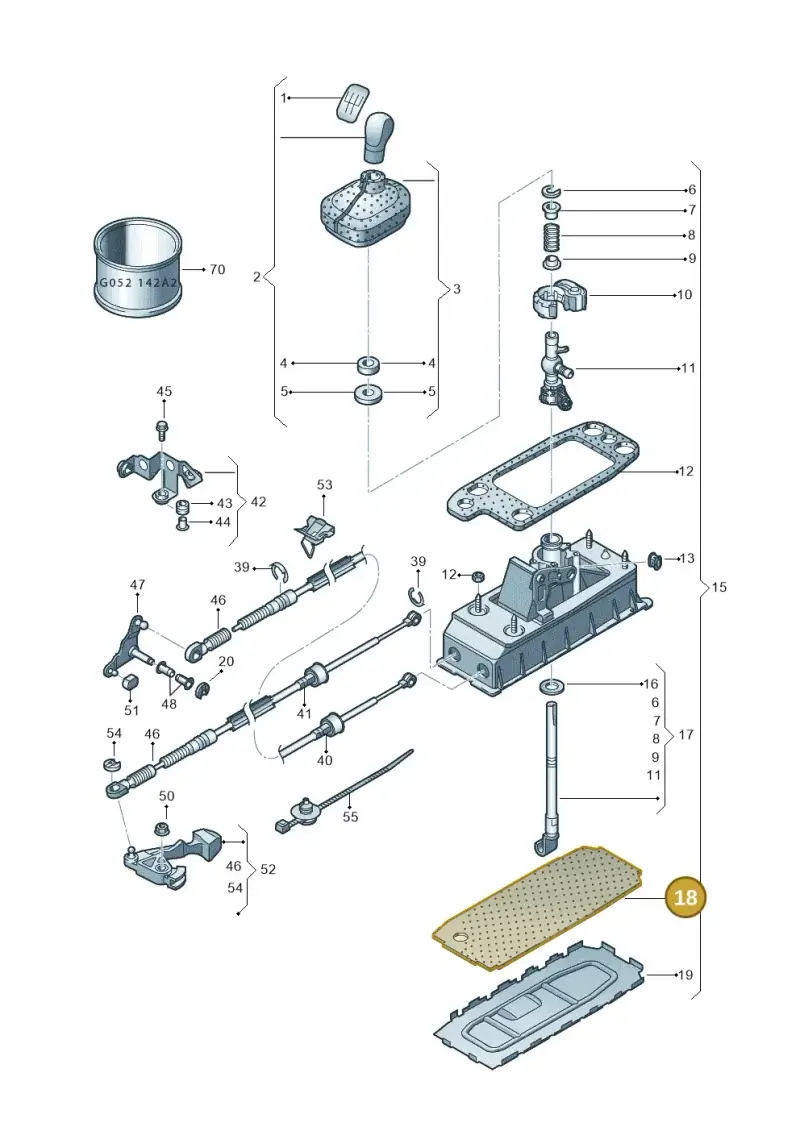 1K0711267C — Skoda Yeti (2013-2017) diagram 419711350, position 18