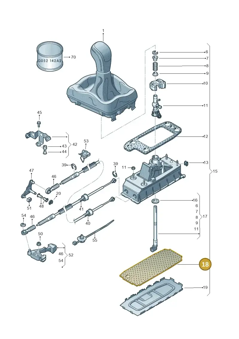 1K0711267C — Skoda Yeti (2013-2017) diagram 632711300, position 18