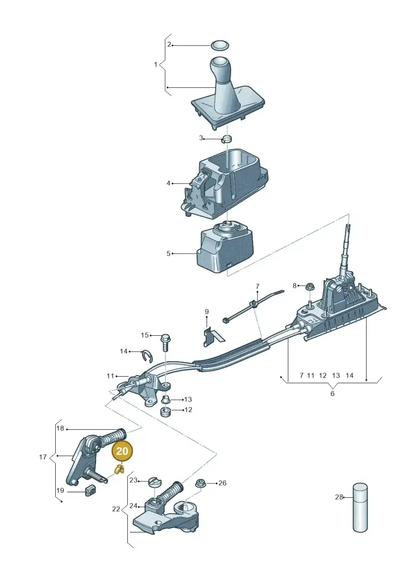 1K0711522 — Skoda Kamiq (2019-) diagram 837711300, position 20