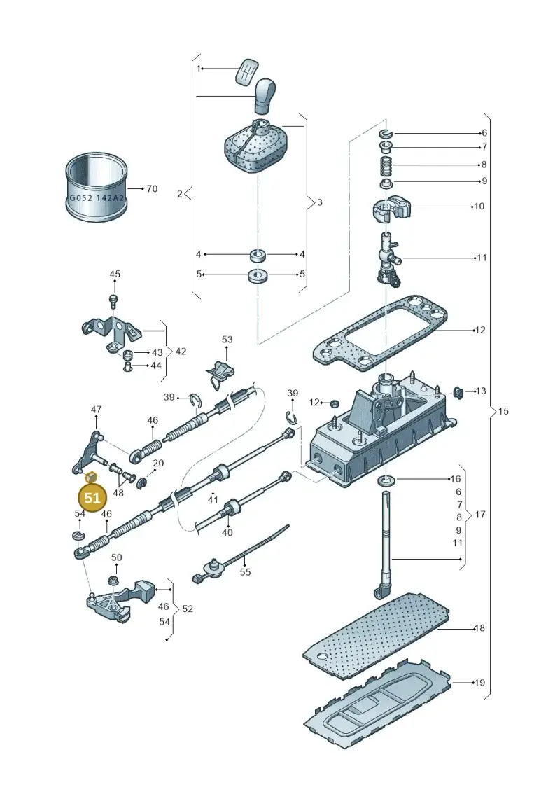 1K0711550A — Skoda OCTAVIA/COMBI/4X4      04> (2004-) diagram 419711350, position 51