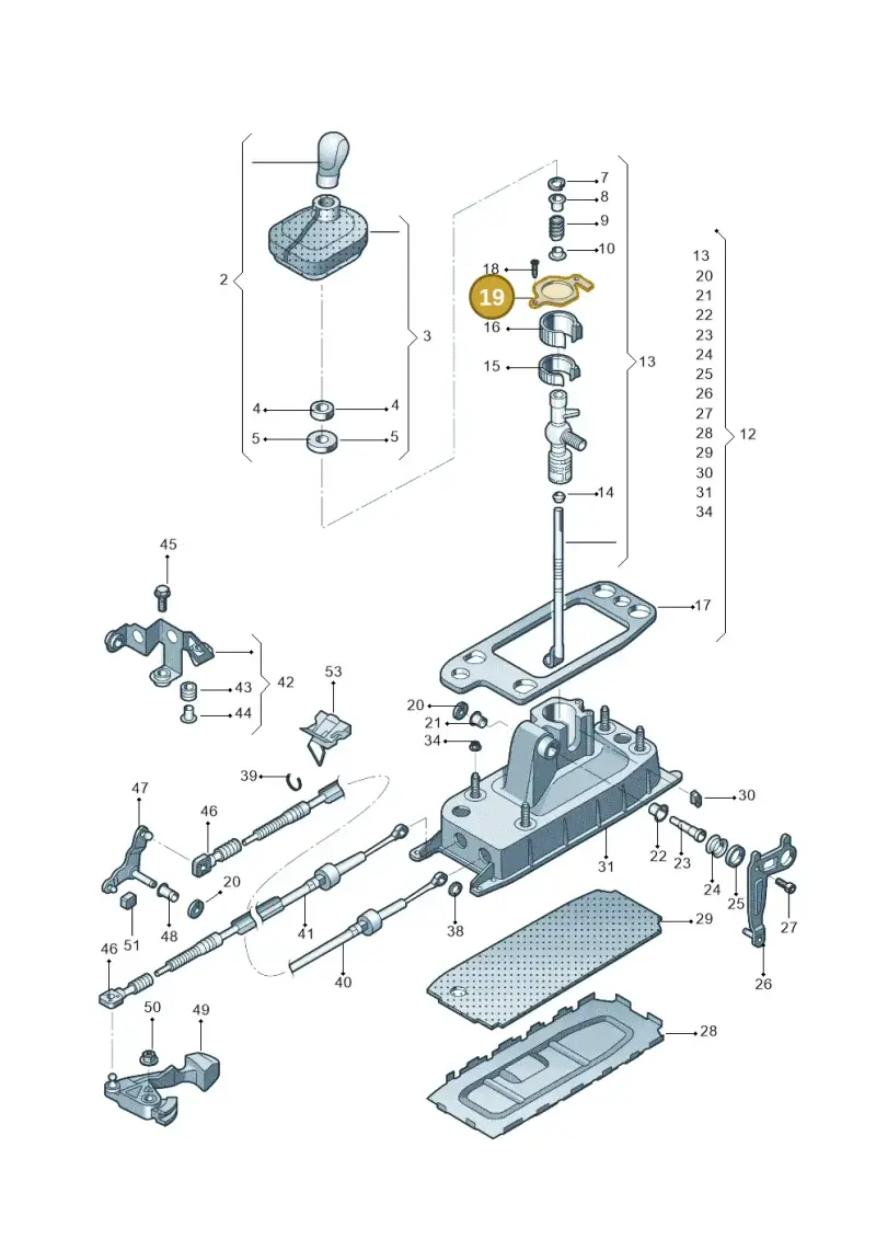1K0711565 — Skoda OCTAVIA           "CN."07> (2007-) diagram 617711300, position 19