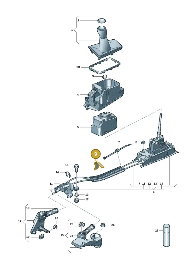 1K0711637 — Skoda Fabia (2021-) diagram 6vn711030, position 9