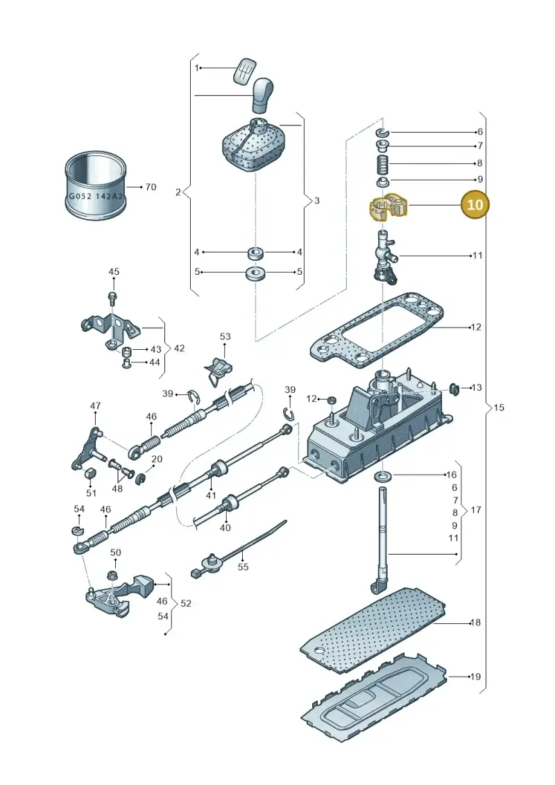 1K0711699A — Skoda Yeti (2013-2017) diagram 419711350, position 10