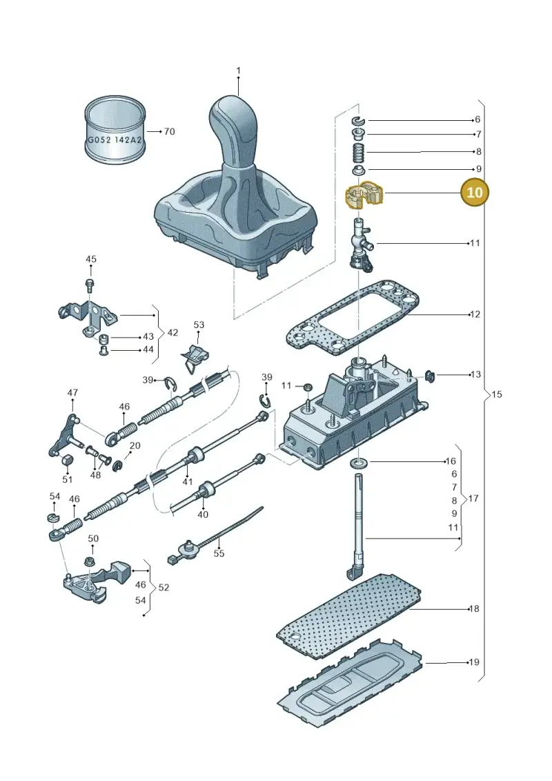1K0711699A — Skoda Yeti (2013-2017) diagram 632711300, position 10