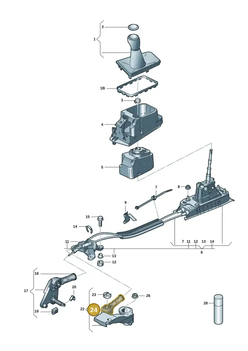 1K0711761B — Skoda Fabia (2021-) diagram 6vn711030, position 24