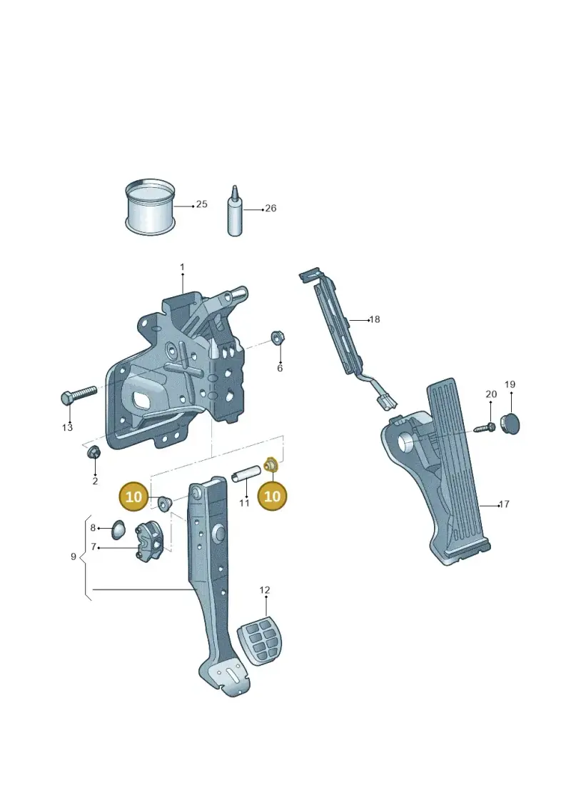 1K0721359 — Skoda Yeti (2013-2017) diagram 767721600, position 10