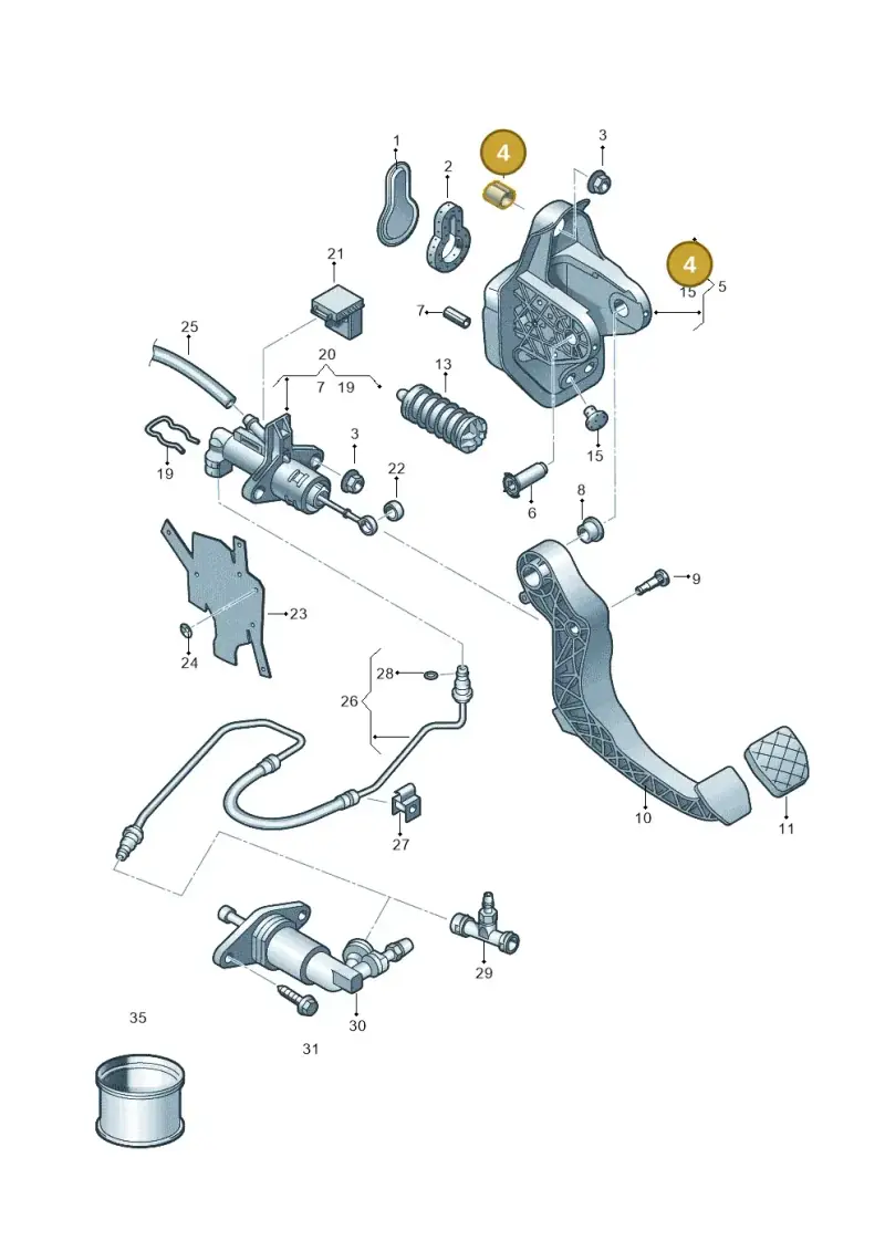 1K0721389B — Skoda Rapid (2012-2022) diagram 773721250, position 4