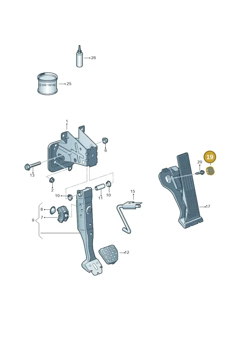 1K0721989 — Skoda Yeti (2013-2017) diagram 632721600, position 19