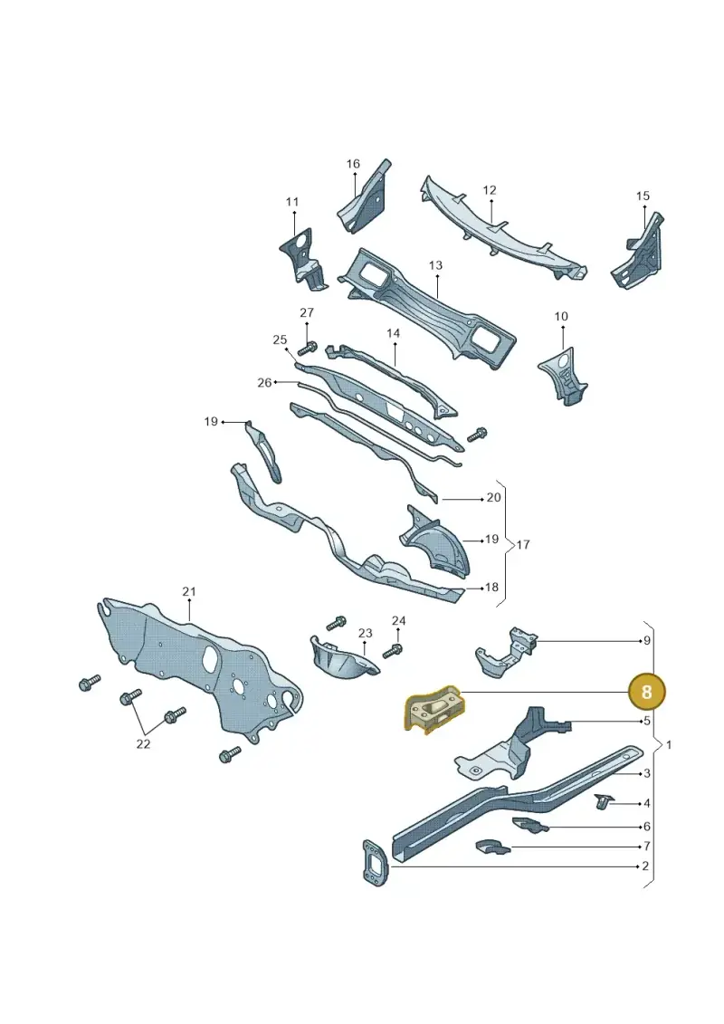 1K0802068 — Skoda Yeti (2013-2017) diagram 666803000, position 8