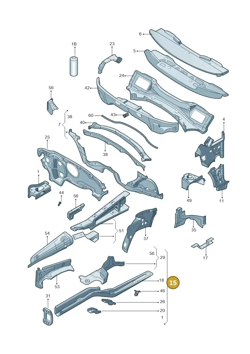 1K0803092H — Skoda OCTAVIA           "CN."07> (2007-) diagram 617803000, position 15