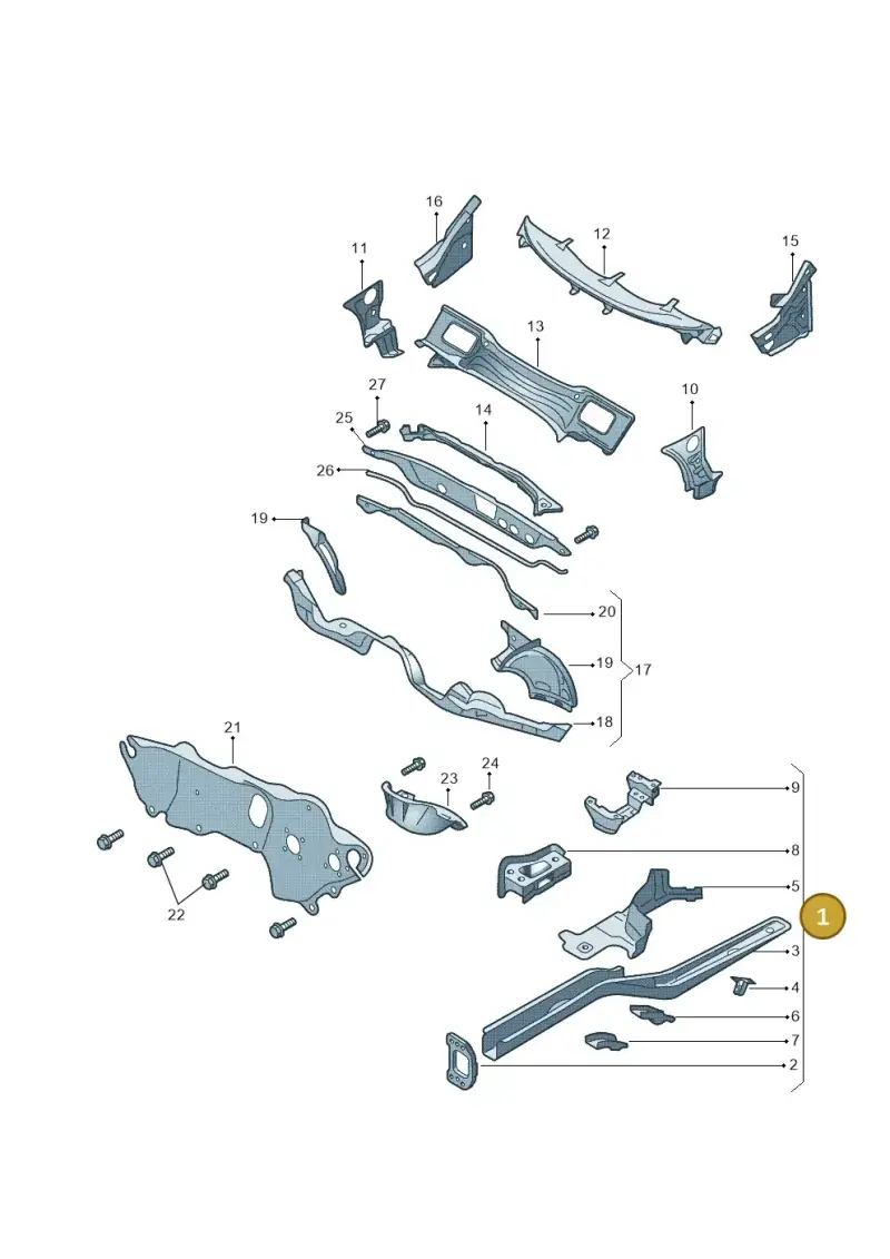 1K0803092H — Skoda Yeti (2013-2017) diagram 666803000, position 1