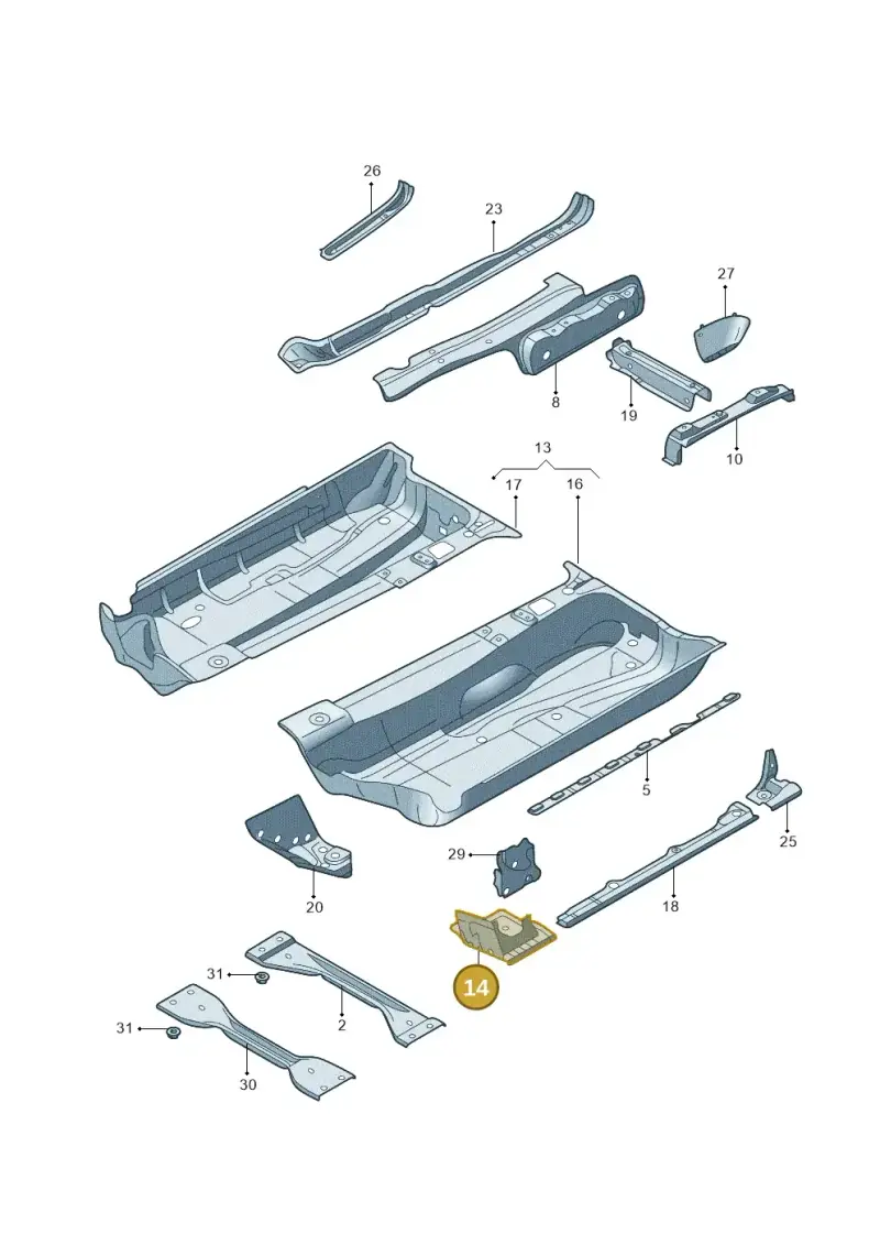 1K0803098A — Skoda Yeti (2013-2017) diagram 767803100, position 14