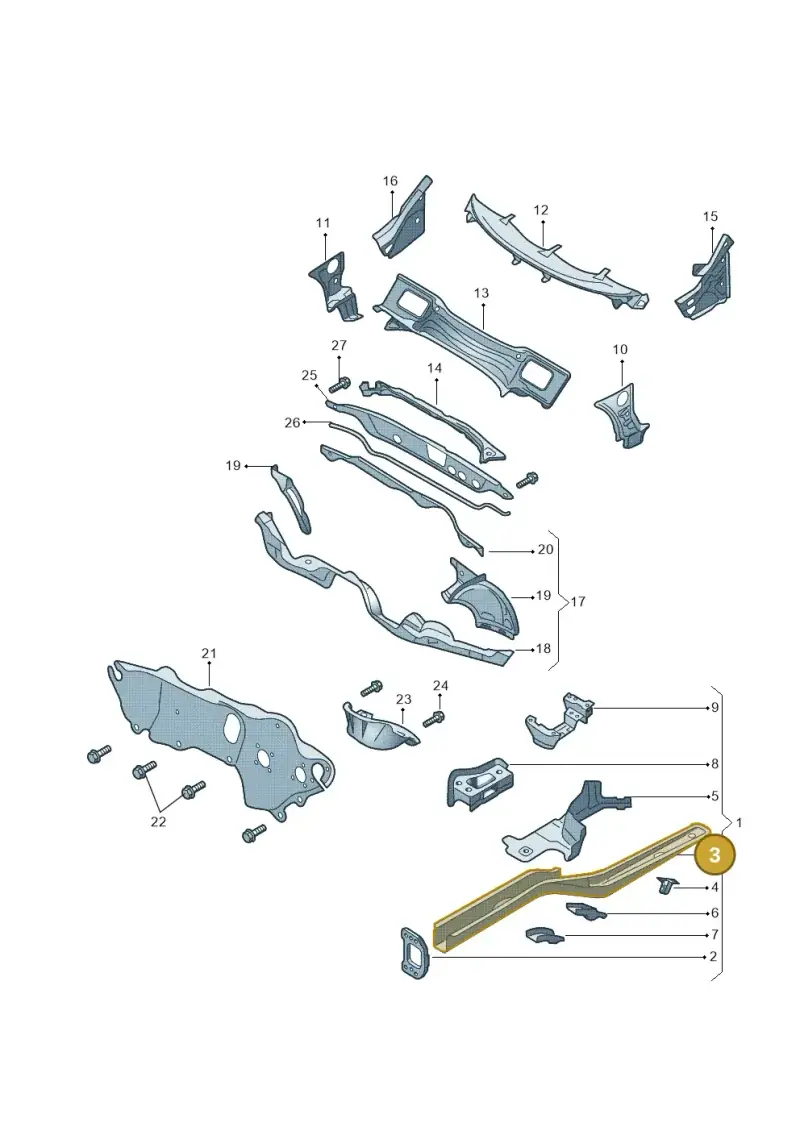 1K0803105C — Skoda Yeti (2013-2017) diagram 666803000, position 3