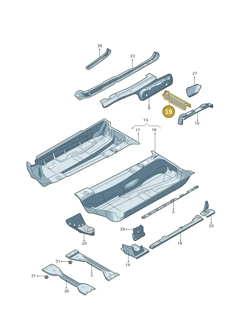 1K0803234B — Skoda Yeti (2013-2017) diagram 767803100, position 19
