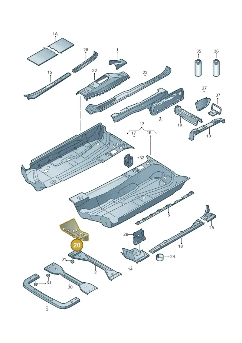 1K0803489A — Skoda Yeti (2013-2017) diagram 409803100, position 20