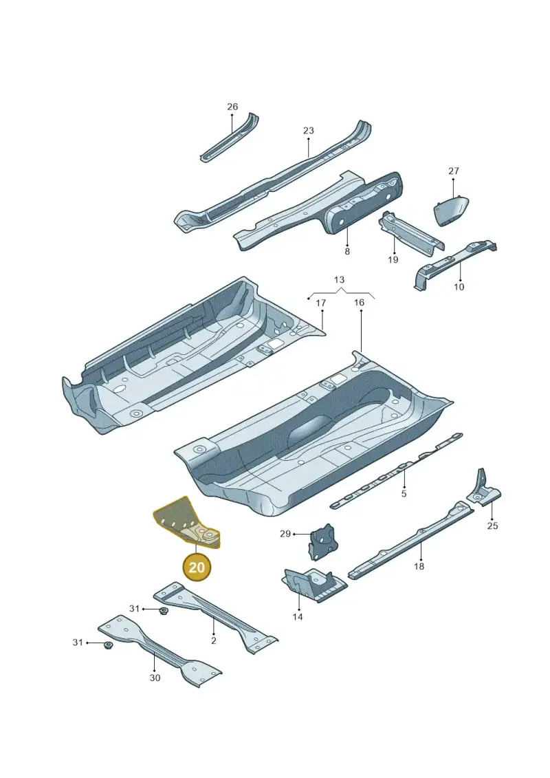 1K0803489A — Skoda Yeti (2013-2017) diagram 767803100, position 20