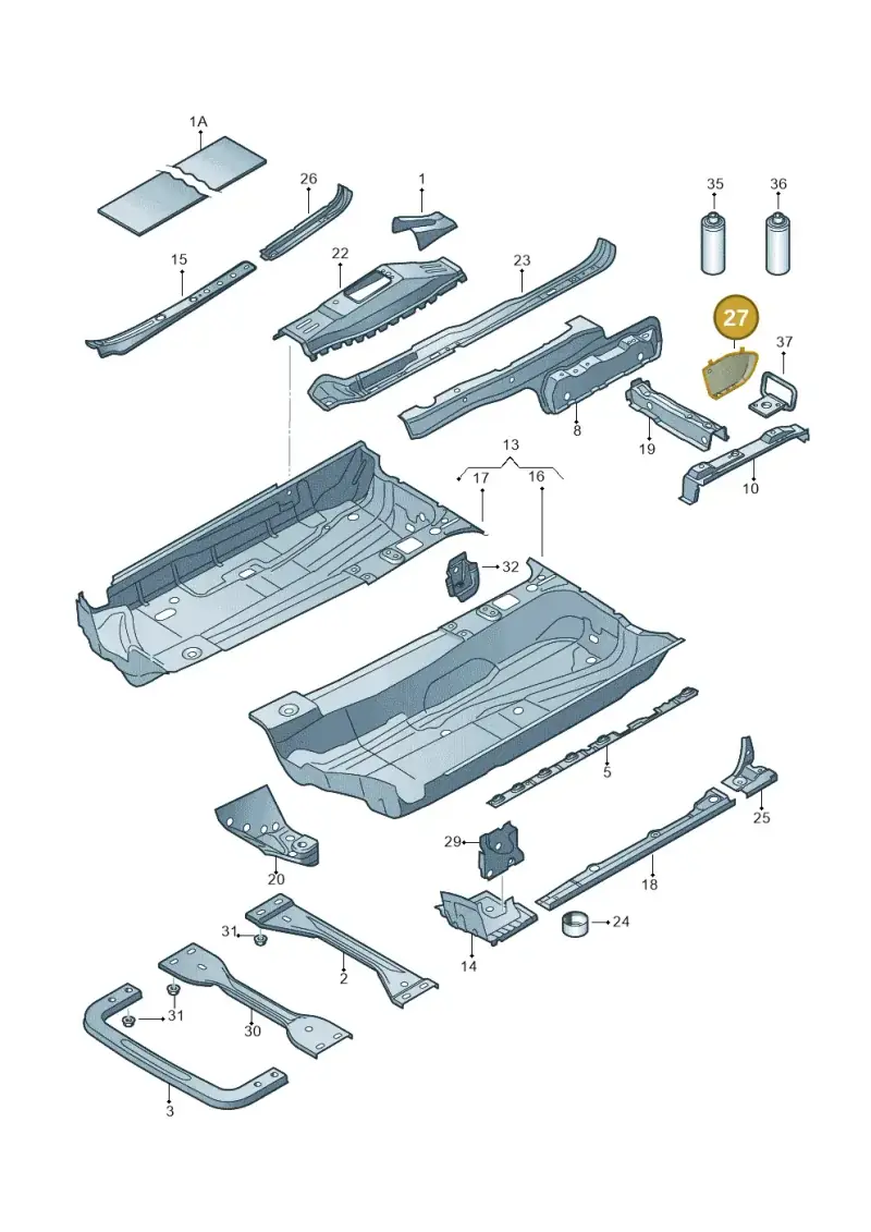 1K0804489A — Skoda Yeti (2013-2017) diagram 409803100, position 27