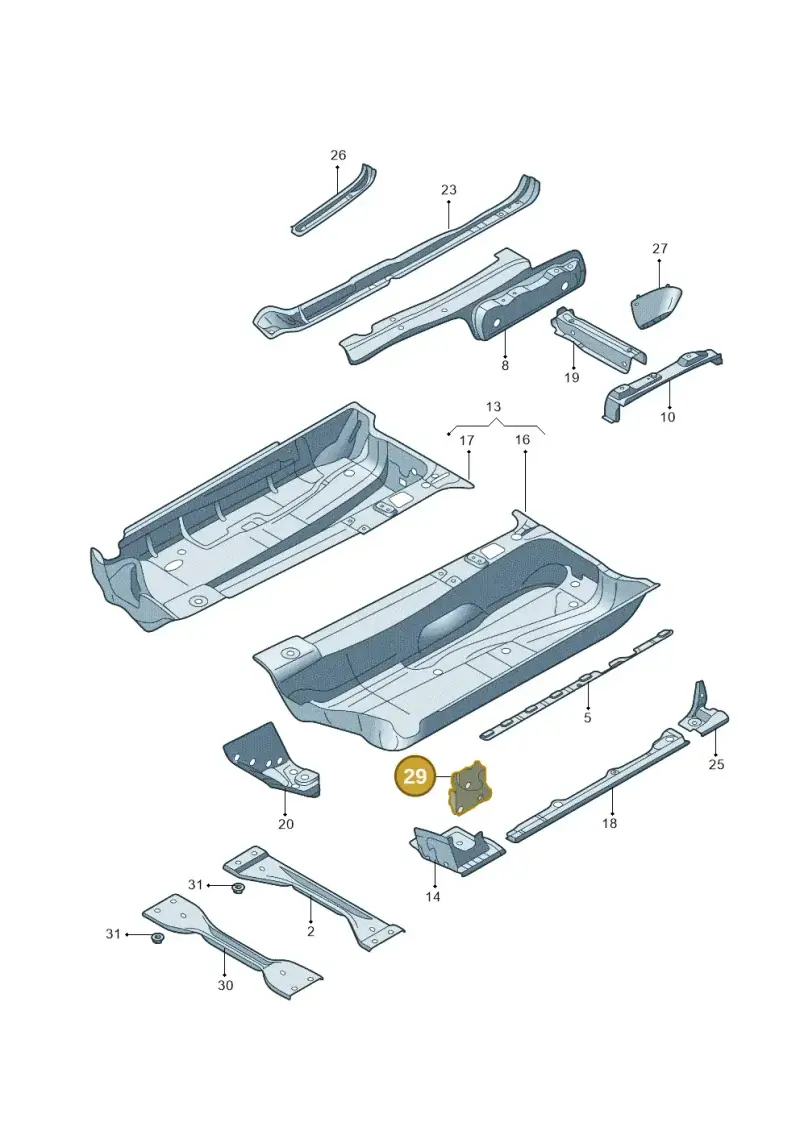 1K0804797A — Skoda Yeti (2013-2017) diagram 767803100, position 29