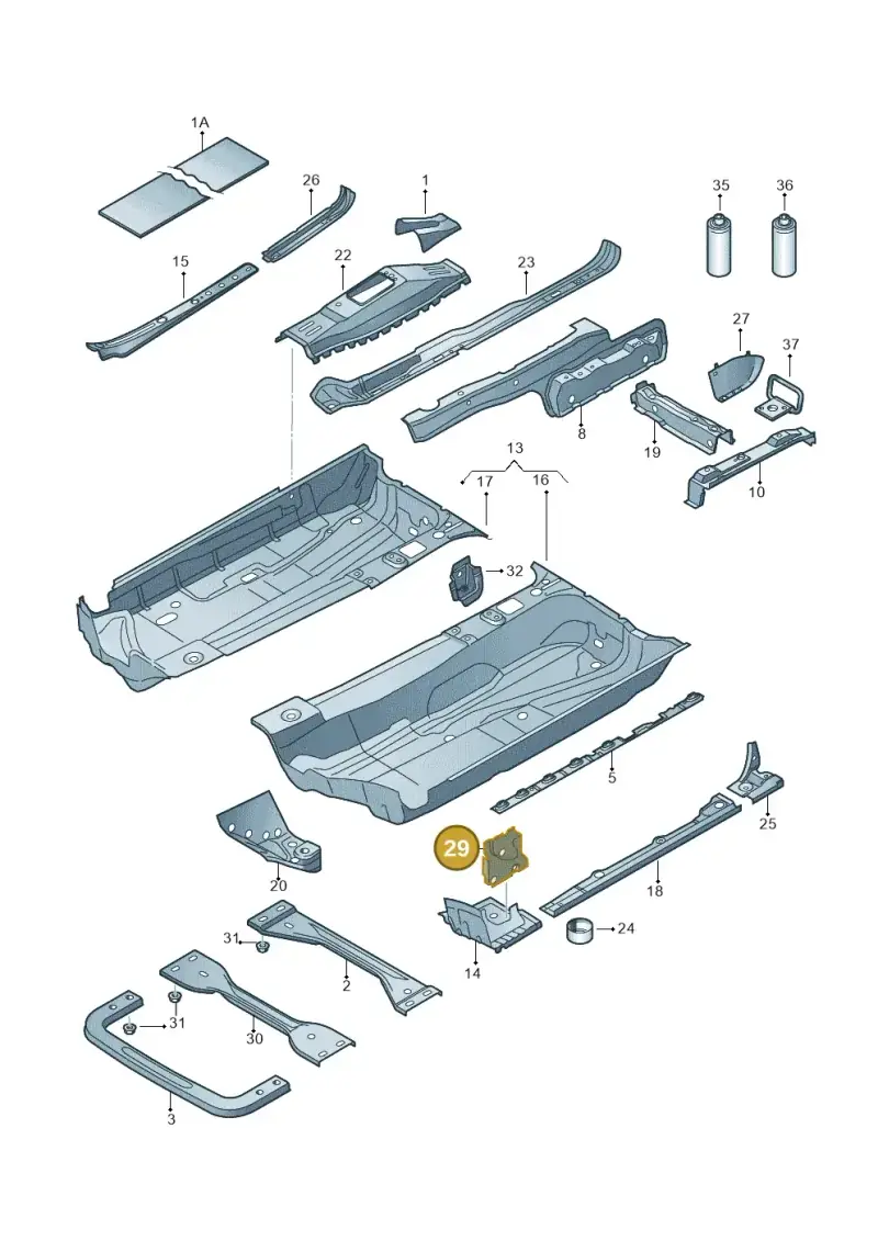 1K0804798A — Skoda Yeti (2013-2017) diagram 409803100, position 29