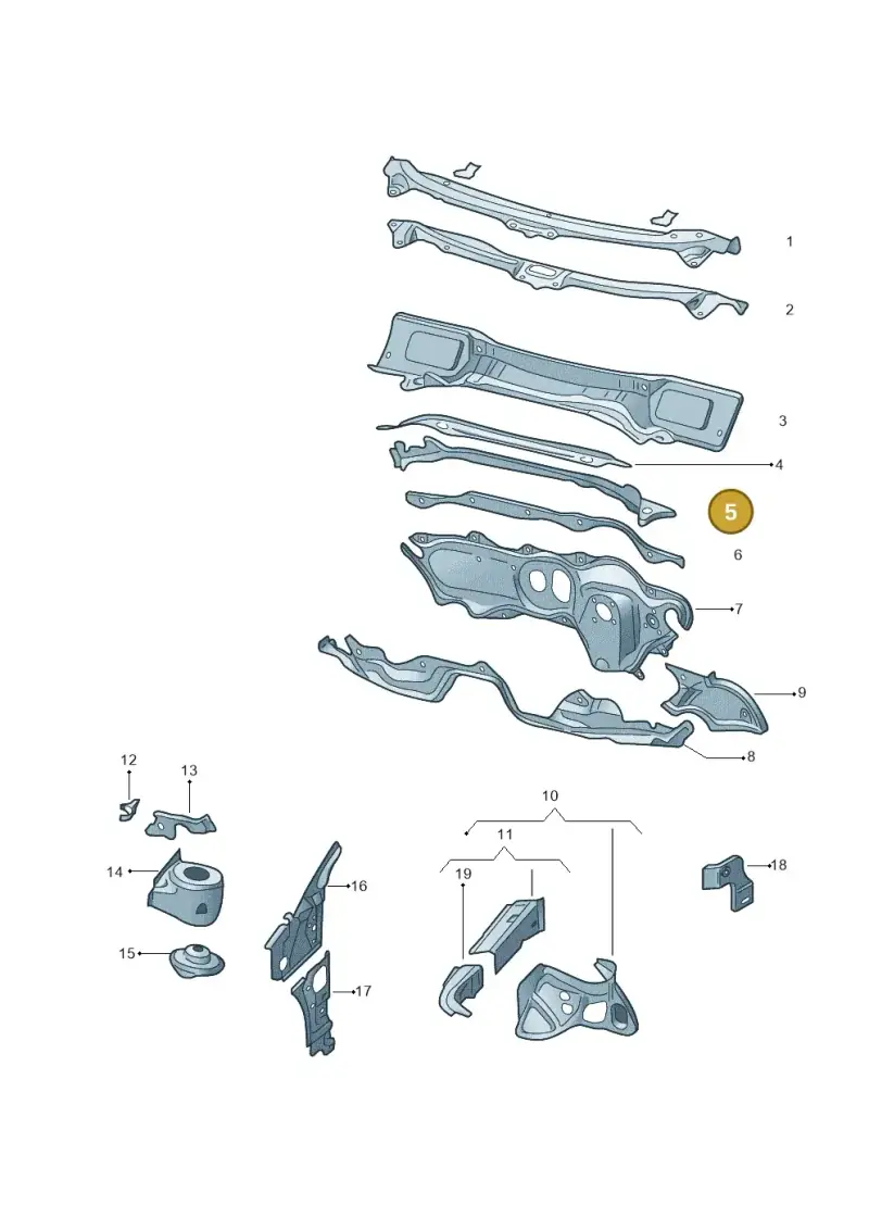 1K0805364 — Skoda Superb (2013-2015) diagram 632803050, position 5