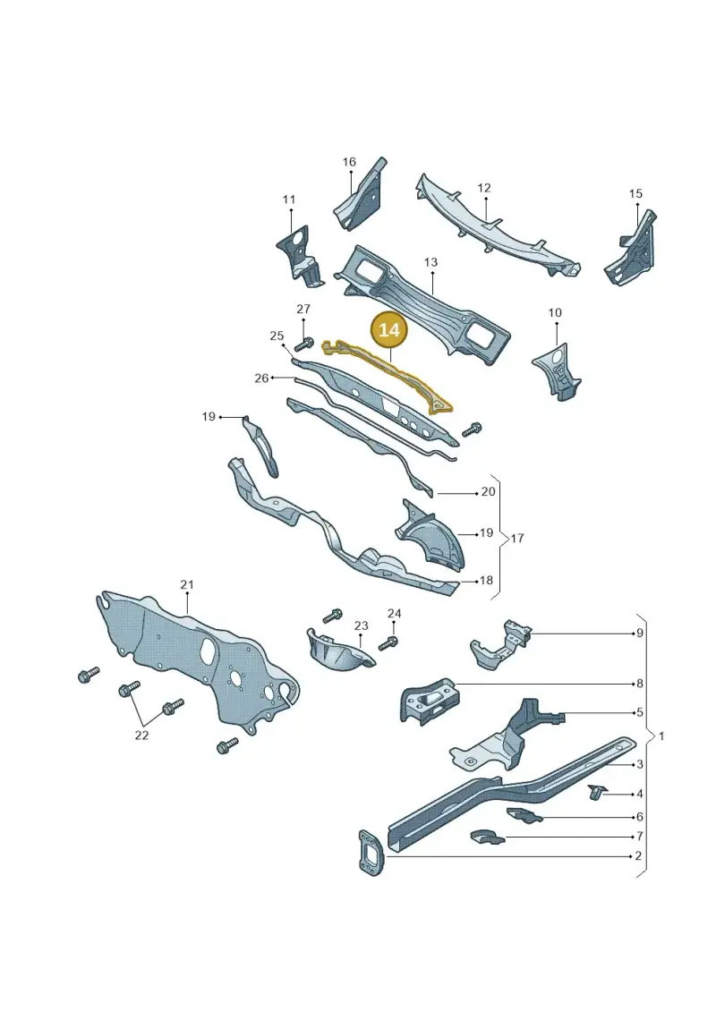 1K0805364 — Skoda Yeti (2013-2017) diagram 666803000, position 14
