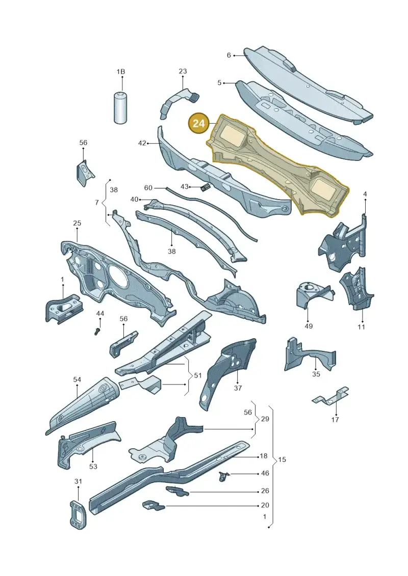 1K0805422C — Skoda OCTAVIA           "CN."07> (2007-) diagram 617803000, position 24