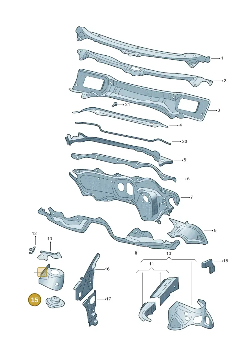1K0809071 — Skoda Superb Ambition (2009-2015) diagram 671803050, position 15