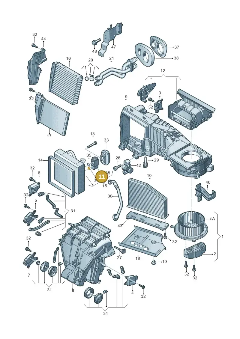 1K0816679 — Skoda Yeti (2013-2017) diagram 649820210, position 11