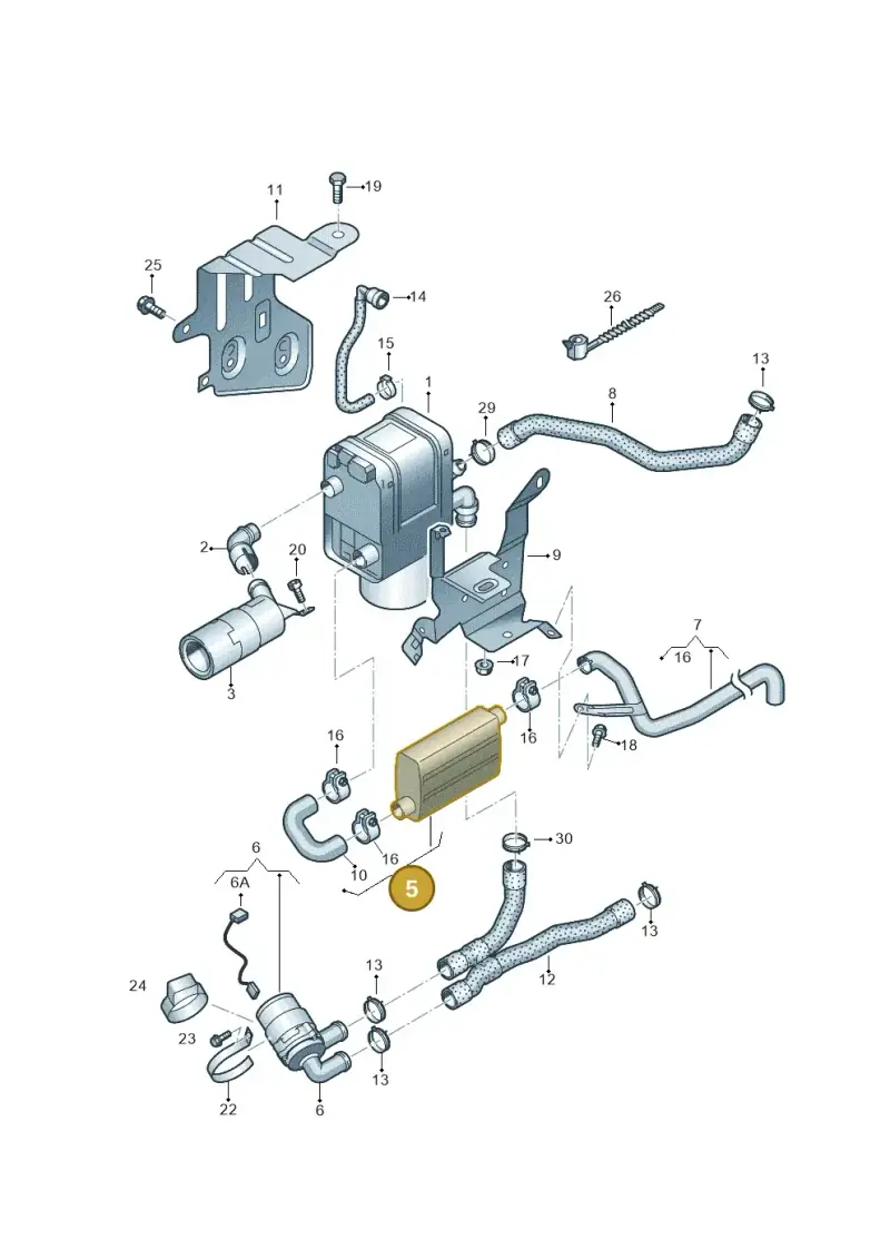 1K0819193 — Skoda Superb (2013-2015) diagram 649819700, position 5