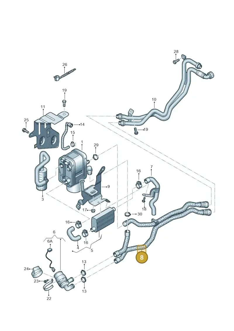 1K0819350K — Skoda Yeti (2013-2017) diagram 634819700, position 8