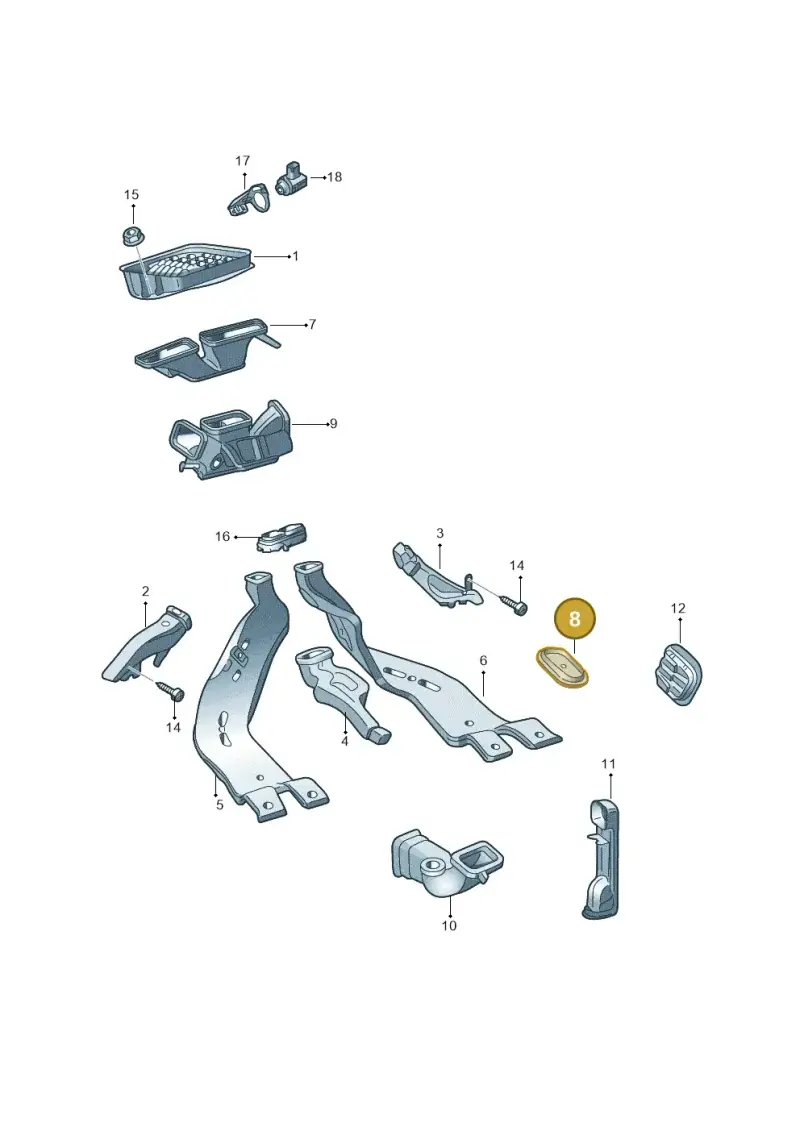 1K0819425 — Skoda Yeti (2013-2017) diagram 419819300, position 8
