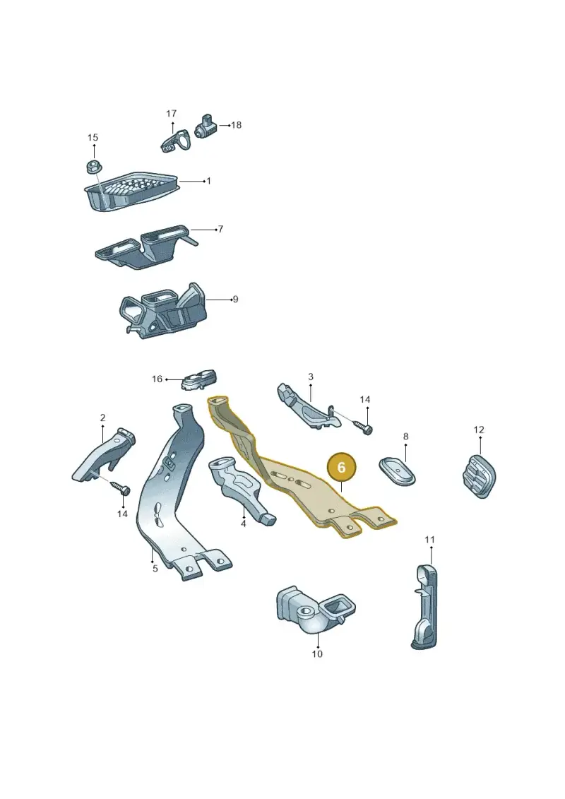 1K0819806D — Skoda Yeti (2013-2017) diagram 419819300, position 6