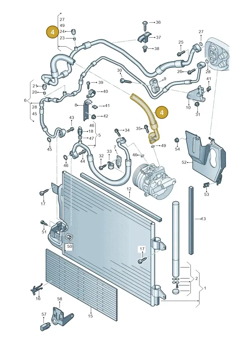 1K0820743BT — Skoda Octavia ambiente (2008-2013) diagram 649260420, position 4