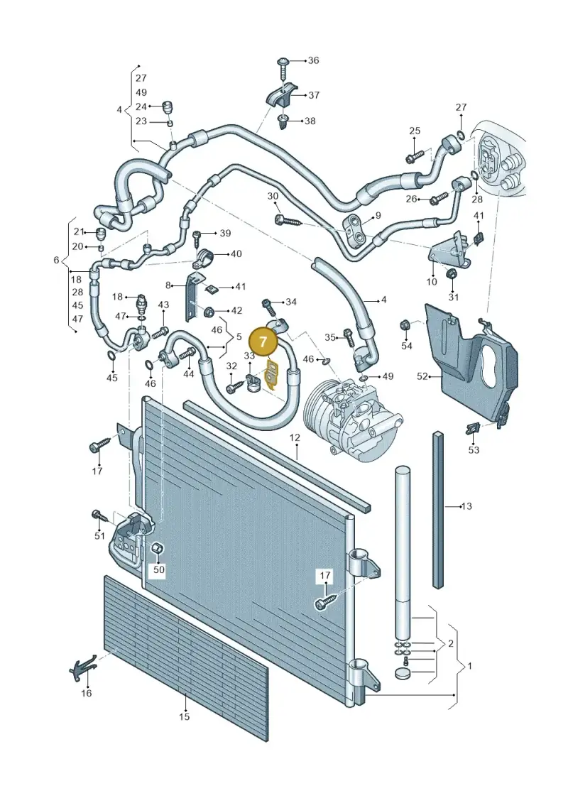 1K0820769G — Skoda Superb comfort (2008-2013) diagram 409260410, position 7