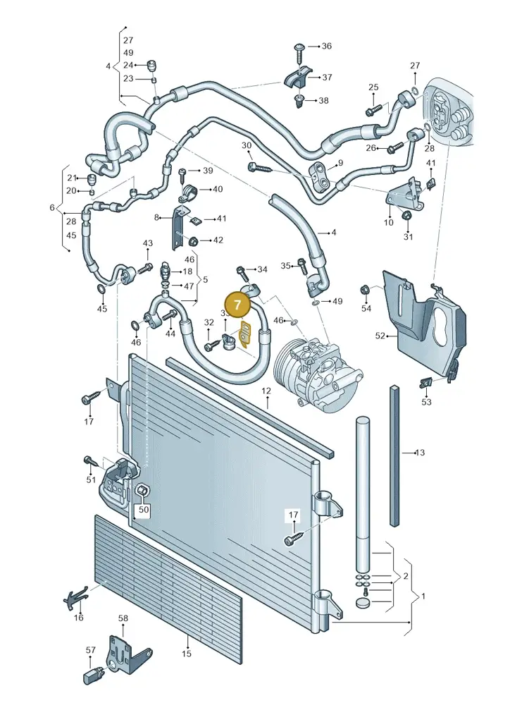 1K0820769G — Skoda Superb (2013-2015) diagram 649260420, position 7