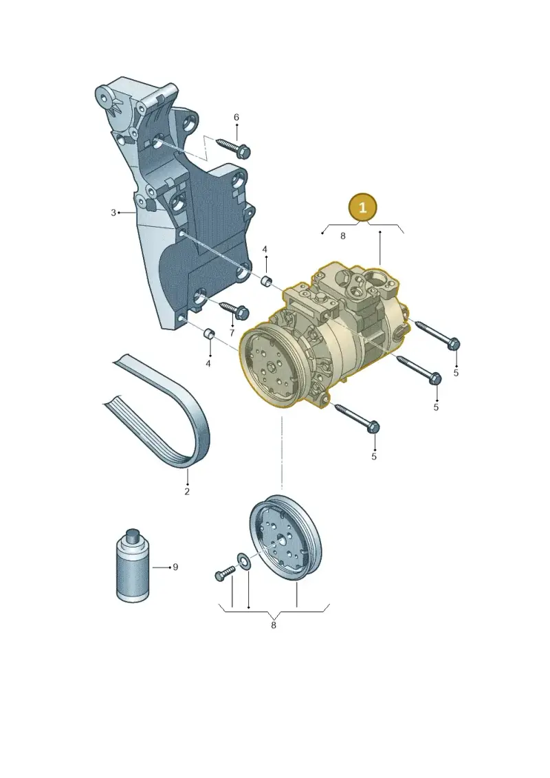 1K0820808F — Skoda Yeti (2013-2017) diagram 409260200, position 1
