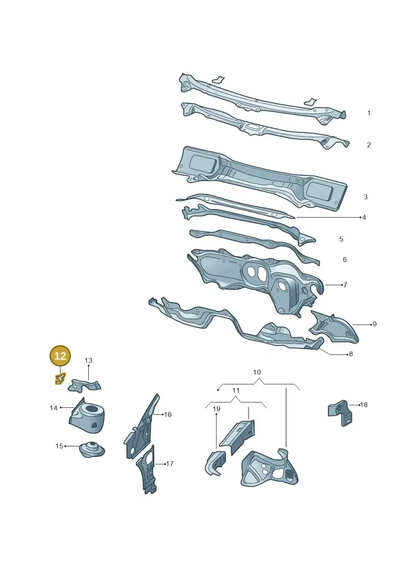 1K0823402A — Skoda Superb (2013-2015) diagram 632803050, position 12