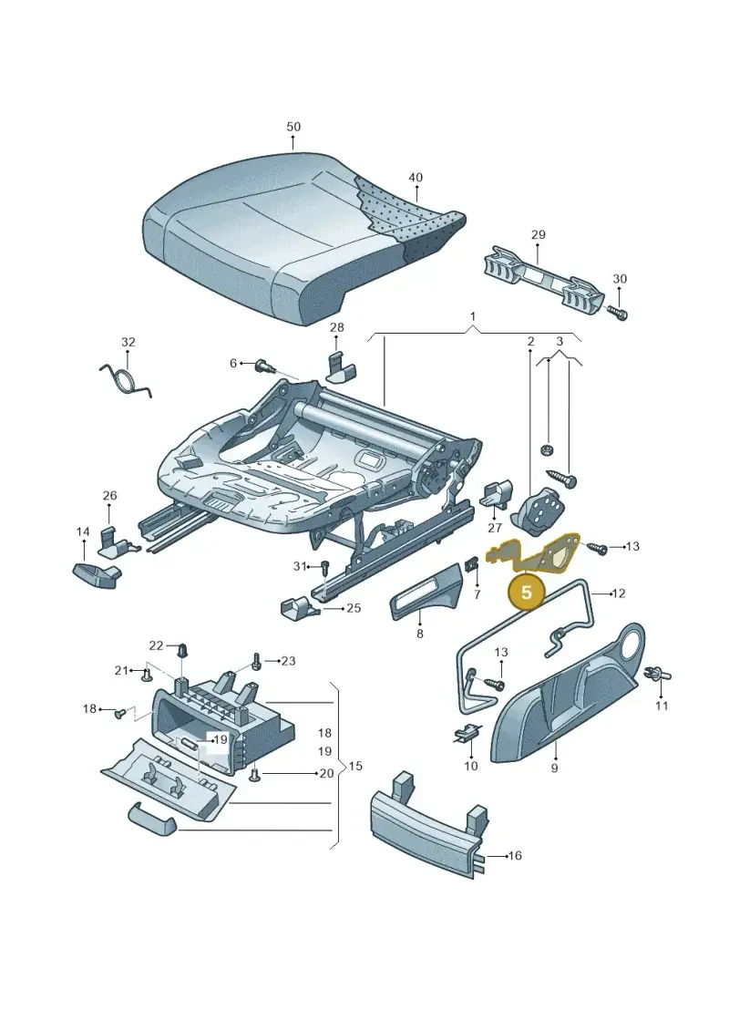 1K0881092B — Skoda Octavia ambiente (2008-2013) diagram 419881010, position 5
