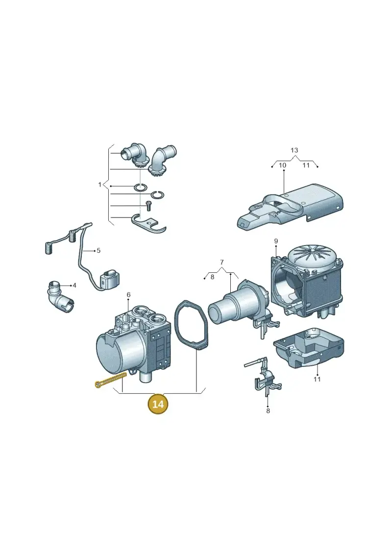 1K0898022 — Skoda Yeti (2013-2017) diagram 409819710, position 14